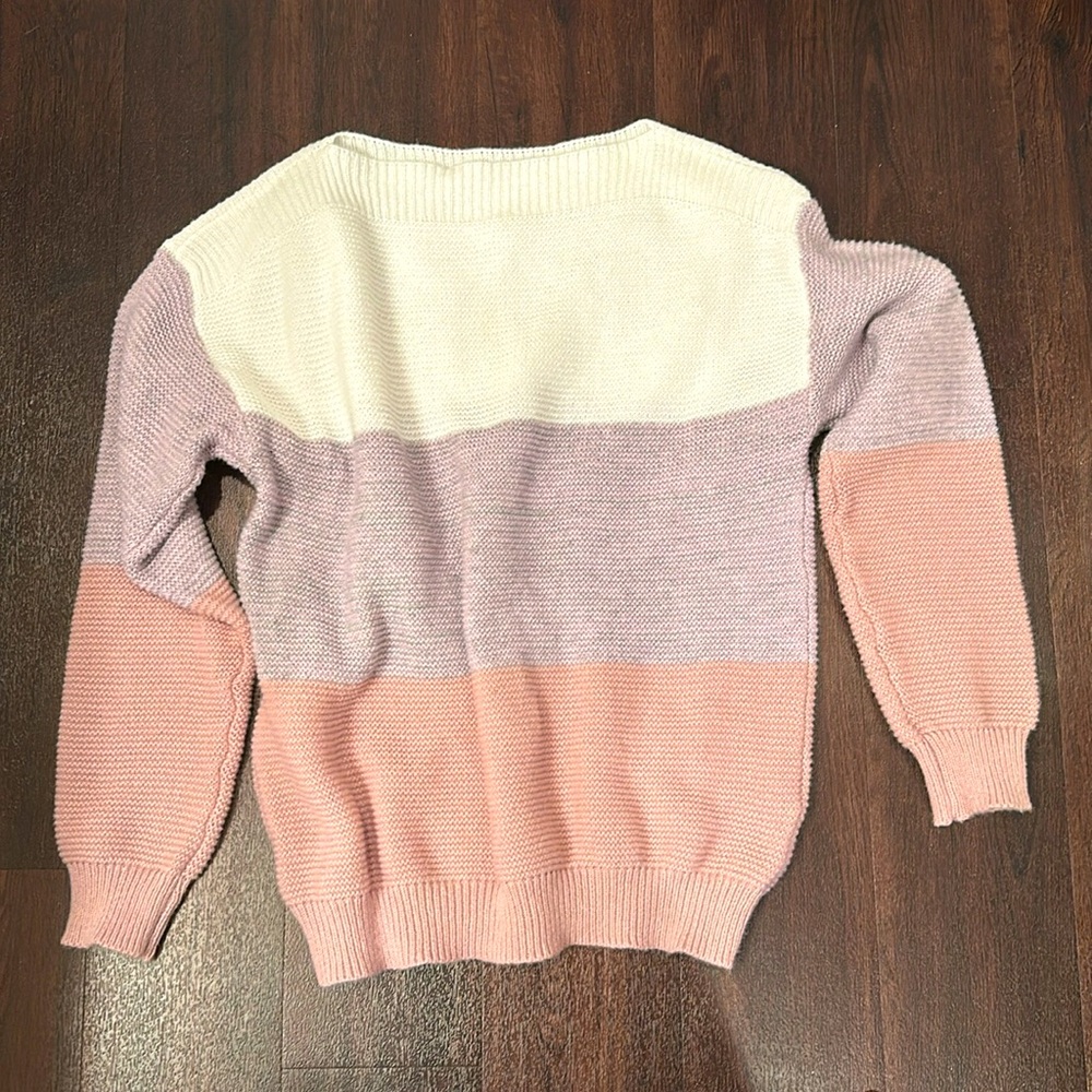 Color Block drop shoulder sweater